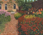 Barrington Court Gardens painting