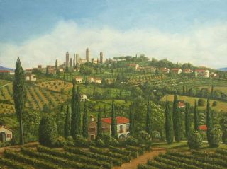 San Gimignano Tuscany Italy painting