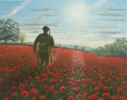 WW1 poppies painting - Tommy
