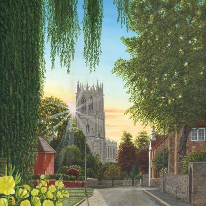 Painting - Summer Morning, St. Mary's Church, Tickhill