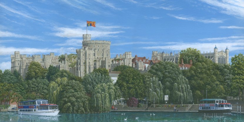 Painitng - Windsor Caslte from the Eton Bank